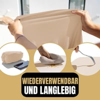 Glop Kültéri Asztalterítő 182x76 cm - Bézs Vízlepergető Elasztikus Téglalap Alakú Terítő Kertbe, Erkélyre, Kempingezéshez - Mosható Poliészt 7