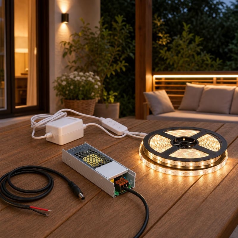 LED pásik set: 1x 60W zdroj + 3m DC kábel + 6m WiFi LED pásik