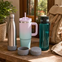 Set za hidrataciju: 2x silikonska navlaka + 900 ml putna šalica + 1 l boca 1