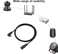 GINTOOYUN DC4017 Tápkábel Hosszabbító 1,5m - 90 Fokos DC 4.0x1.7mm Csatlakozó PSP, Kamera, Elektromos Fogkefe Készülékekhez 4