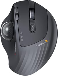 ProtoArc EM01 NL Trackball Egér - Állítható Szögű, Hüvelykujj Vezérlésű, Vezeték Nélküli, 3 Csatlakozási Mód, 5 DPI Szint, Újratölthető, Fek 1