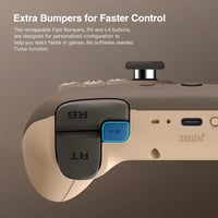8bitdo Ultimate 2C Vezeték Nélküli Kontroller Windows PC és Android Eszközökhöz, Hall-Effekt Joystickkel, 1000 Hz-es Válaszidővel, Barna 3