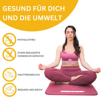Muawo Prémium Fitness Matrac - Extra Vastag (1,5 cm) és Hosszú (190 cm) Csúszásmentes Edzőszőnyeg Jógához, Tornához, Kültéri-Beltéri Használ 2
