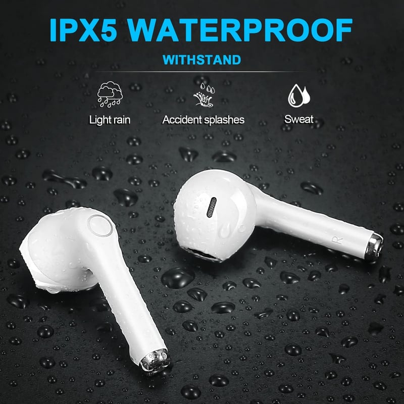 yobola Bluetooth Fülhallgató, IPX5 Vízálló Vezeték Nélküli Headset, 25 Órás Üzemidő, Érintésvezérlés, HiFi Sztereó Hang, Beépített Mikrofon