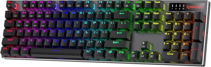 Redragon K556 PRO RGB vezeték nélküli gamer billentyűzet, cserélhető csendes piros kapcsolókkal