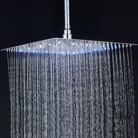 JUNSOTTOR 40x40 cm Ultravékony Rozsdamentes Acél Esőzuhany LED 3 Színű Világítással - Öntisztító Szilikonbetétekkel Alacsony Víznyomáshoz is 8