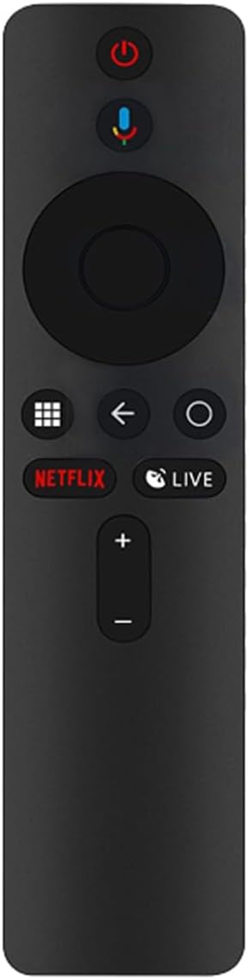 FOXRMT Bluetooth Távirányító Xiaomi Box-hoz - Hangvezérléssel, Netflix Gombbal - Mi Box S/TV Stick/4S 4K Kompatibilis - Fekete