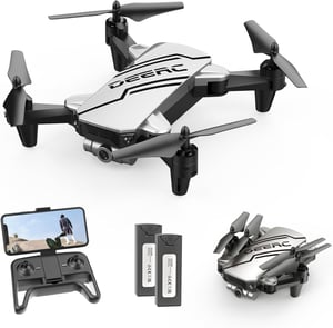 DEERC D20 Mini Drón 720P HD Kamerával, Összecsukható, Hangvezérelt, Gyerekeknek és Felnőtteknek
