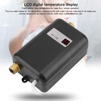 220V 3400W Mini Átfolyós Vízmelegítő – Azonnali Melegvíz Zuhanyhoz és Konyhába, Kompakt Villanybojler (Fekete, EU) 6