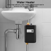 220V 3400W Mini Átfolyós Vízmelegítő – Azonnali Melegvíz Zuhanyhoz és Konyhába, Kompakt Villanybojler (Fekete, EU) 4