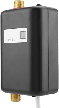 220V 3400W Mini Átfolyós Vízmelegítő – Azonnali Melegvíz Zuhanyhoz és Konyhába, Kompakt Villanybojler (Fekete, EU) 2