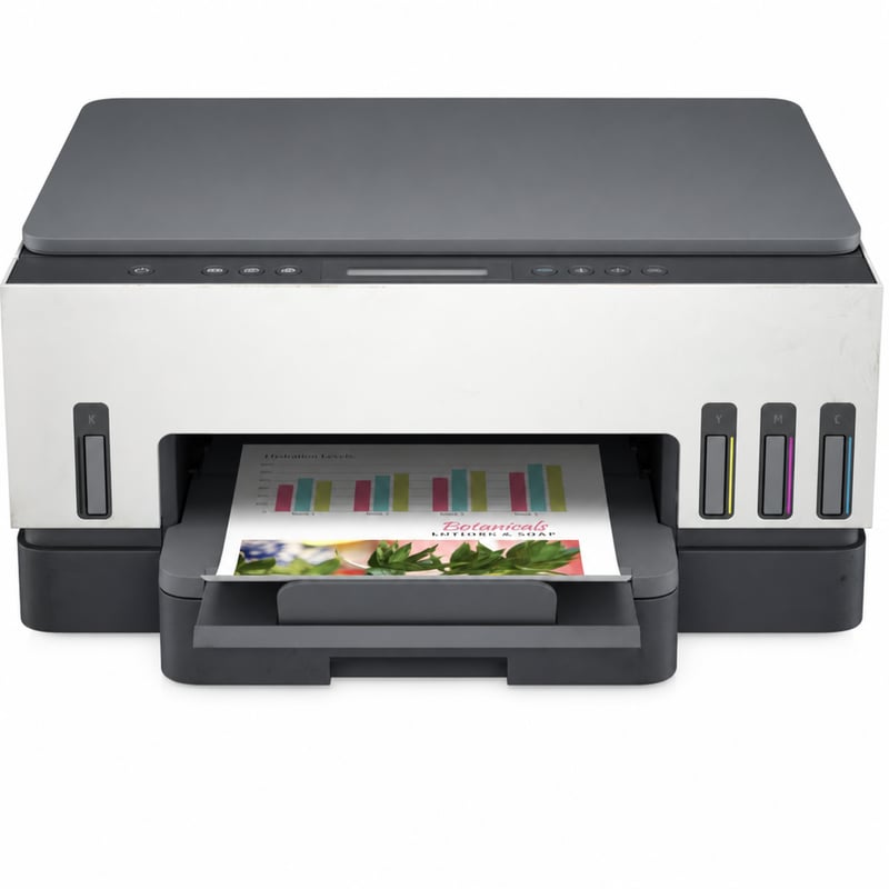HP Smart Tank 7005 multifunkcijski printer sa spremnikom tinte, siva/bijela, WLAN, AirPrint, obostrani ispis — iscurila tinta (stanje: vidi 2. sliku)