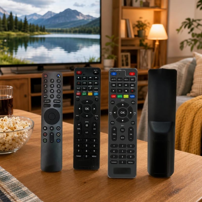Set daljinskih upravljača: 1x Bluetooth glasovni + 1x Tivùsat + 1x I-ZAP HD + 1x Humax kabelski