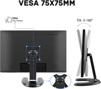 Prechen 24" Érintőképernyős Monitor, IPS FHD 1080P, 75Hz, HDMI/VGA/USB Csatlakozás, Beépített Hangszórók, Játékhoz és Üzleti Használatra 4