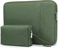 HYZUO 13,3-14 Colos Laptop Táska Szett MacBook Pro/Air, Surface Book, HP, Dell, Lenovo, Asus, Acer Készülékekhez - Fűzöld 1