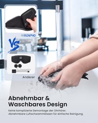 RENPHO Bluetooth 5.2 3D alvómaszk beépített fejhallgatóval, fehér zajjal 6