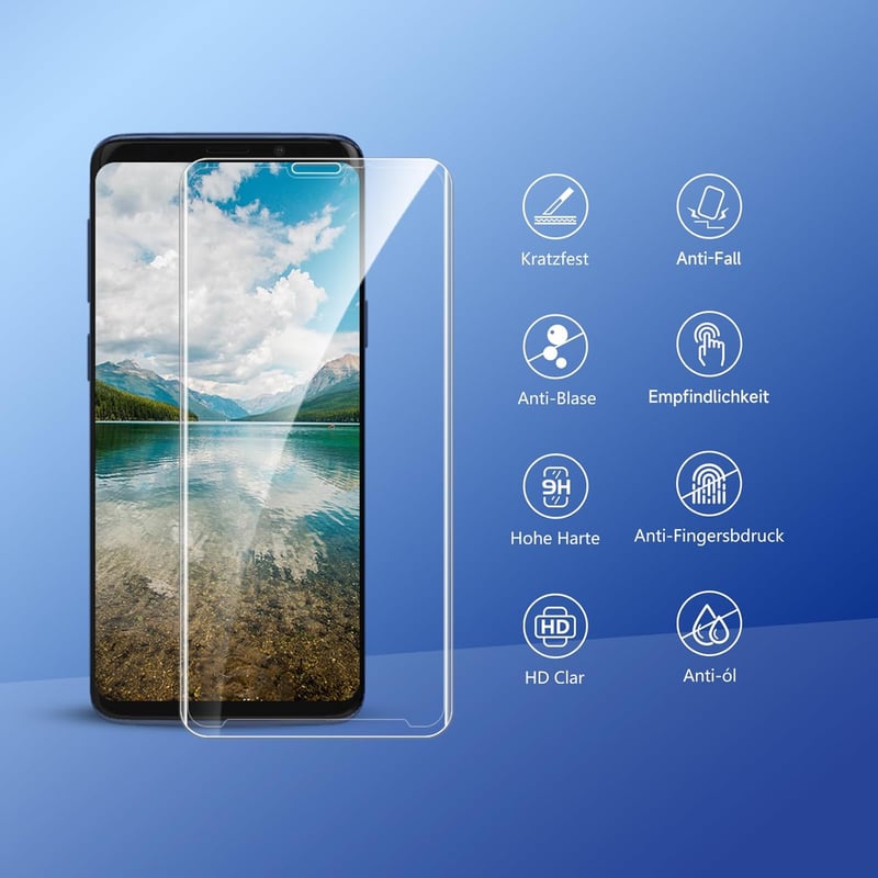 Samsung Galaxy S9 Edzett Üveg Kijelzővédő - 9H Keménységű, HD Minőségű