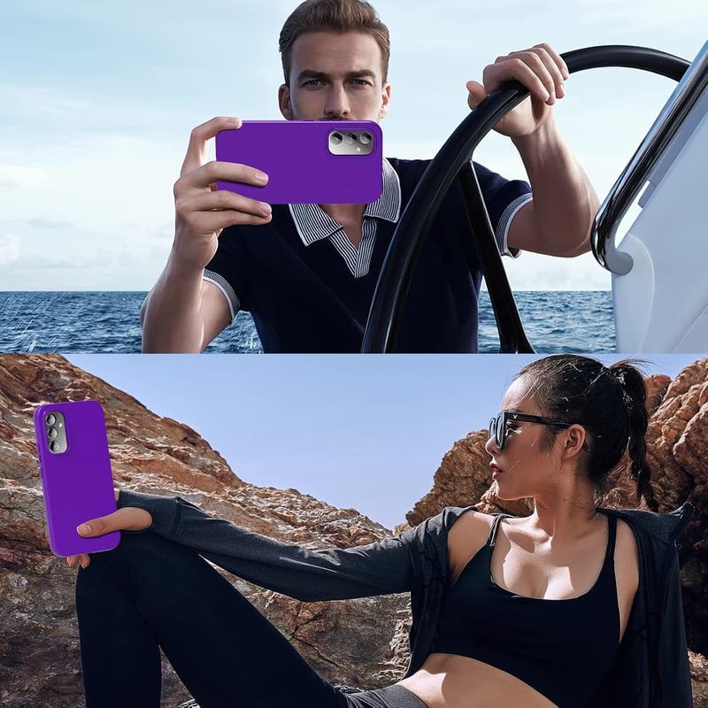 Samsung Galaxy A34 5G 360 fokos védőtok beépített kijelzővédővel - Lila