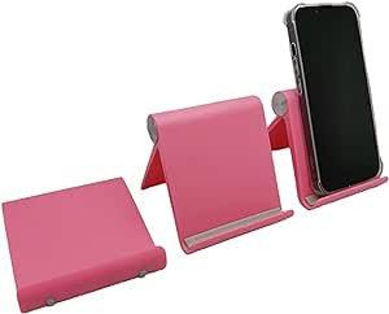 iPad és Samsung Kompatibilis Rózsaszín Asztali Tablet és Mobiltelefon Tartó