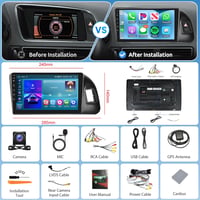 Wireless Carplay Android 13 Autórádió 2 DIN Audi Q5 2010-2018 - 9" GPS Navigáció, WiFi, Bluetooth, 2GB+64GB, Kormányvezérlés 9