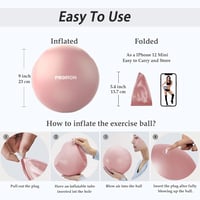 PROIRON 25cm-es Rózsaszín Pilates Labda Edzéstervvel és Pumpával 7