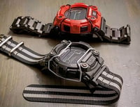 Casio G-Shock kompatibilis 22mm-es nylon óraszíj fém adapterekkel 4