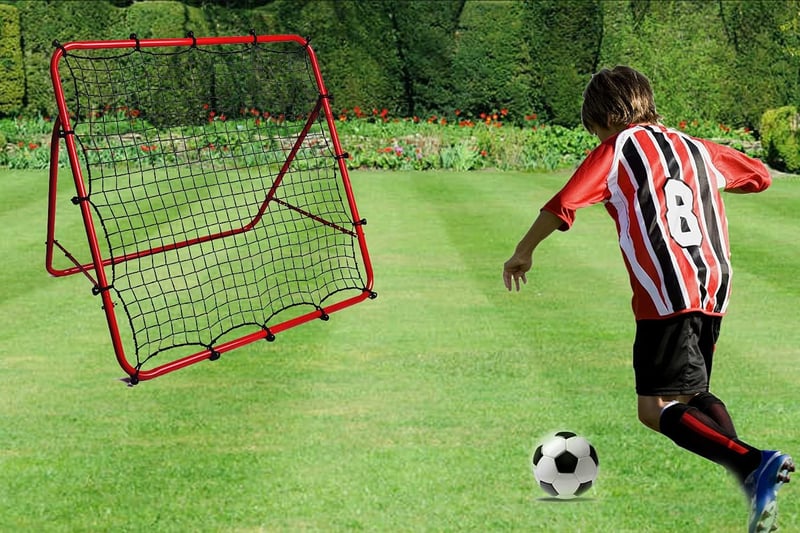 OYE Összecsukható Futball Visszapattanó Háló 100x100 cm - Hordozható Edzőháló Gyerekeknek, Fociedzéshez, Kosárlabdához, Rögbihez, Baseballho