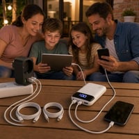 Nabíjacia stanica: USB-C/A adaptér + 2x Lightning kábel + 20 000 mAh powerbank 1