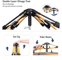 Tenda 2-3 személyes automata vízálló pop-up sátor kempingezéshez 2