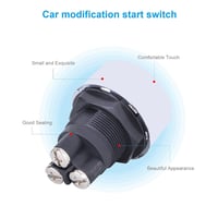 BMW-kompatibilis LED-es indítógomb, 12V-os autó/hajó/teherautó gyújtáskapcsoló 3