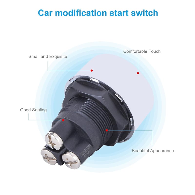 BMW-kompatibilis LED-es indítógomb, 12V-os autó/hajó/teherautó gyújtáskapcsoló