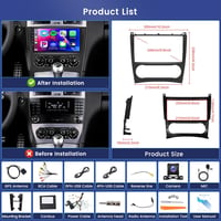 Rimoody 9" Android 13 Autórádió Mercedes Benz C/GLK osztályhoz (W203 W209 C180 C200) - 4G+64GB, WiFi, Bluetooth, GPS Navigáció, 2004-2011 mo 7