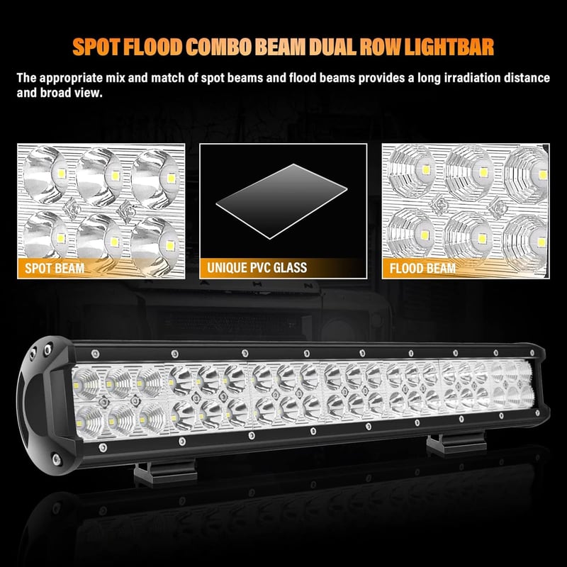 SKYWORLD 28 Inch 180W LED Munkalámpa Bar 12V 24V Vízálló Offroad Fényszóró