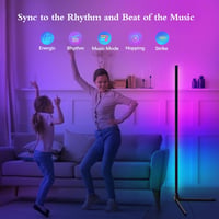 Fortand WiFi RGBCW Sarok Állólámpa - Okos LED Hangvezérelhető Padlólámpa Alexa/Google Home Kompatibilis, Távirányítóval, Színváltós Hangulat 5