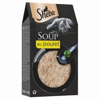 Hrană umedă pentru pisici Sheba Soup Adult cu pui la pliculeț – 10 x 40 g, hrană umedă pentru pisici cu pui, pliculețe individuale – set de 10 bucăți 1