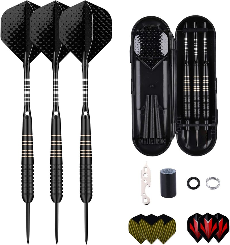 Sanfeng Profi Steeldarts Szett 23g - 3db Fém Hegyű Nyíl, Kiegészítőkkel