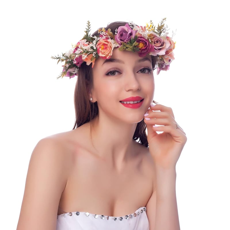 Virágkoszorú Hajpánt Nőknek és Lányoknak - Elegáns Fejdísz