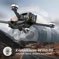Holy Stone HS720E GPS Drón 4K EIS UHD Kamerával, Távirányítós Quadcopter 2 Akkumulátorral, Követés Funkcióval, 5G WiFi, Kefementes Motor, Ke 2