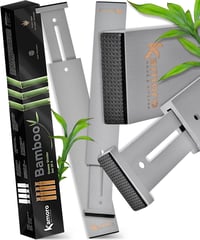 Kamoro bambusz fiók osztó rugós rögzítéssel 30,5-43,5 cm szürke 4 db 1