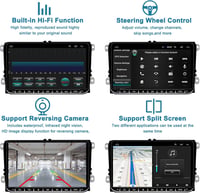 VW Golf 5/6, Polo, Touran 9" Android autórádió navigációval, Bluetooth-szal, tolatókamerával - Hikity 5