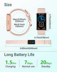 HUAKUA Okosóra Lépésszámlálóval - Nagy Kijelzős, Vízálló Fitnesz Tracker, App Nélkül 7