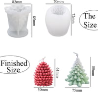 GangGangBAO 2db 3D karácsonyi szilikon gyertyaöntő forma DIY dekorációhoz 2