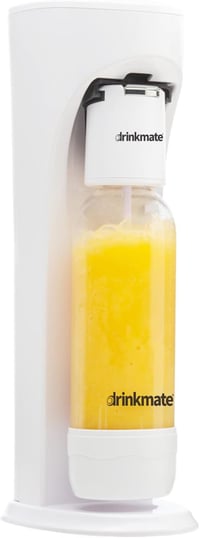 Drinkmate OmniFizz Szódagép - Bármilyen Italt Szénsavasít Hígítás Nélkül, 1L BPA-mentes Palackkal, Automatikus Működés, Fehér 1