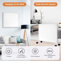 Hocosyme Infravörös Fűtőpanel Termosztáttal - 300W Fali Kivitel, 120°C, 1-3 Perc Felfűtés, TÜV Tanúsítvány, Érintésérzékeny Vezérlés 4