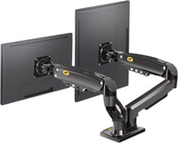 NB North Bayou F160 Dupla Monitortartó Kar 17-27" Képernyőkhöz - Gázrugós, 360° Forgatható, 2-9 kg Teherbírású VESA Kompatibilis Asztali Áll 1