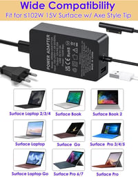 Microsoft Surface 102W töltő - Pro X, 7, 6, 5, 4, 3, Book, Laptop és Go modellekhez 3