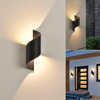 KUKAK LED Kültéri-Beltéri Fali Lámpa 10W IP65 Vízálló 3000K Meleg Fehér Alumínium Modern Dekoratív Világítás Kertbe, Erkélyre, Nappaliba 1