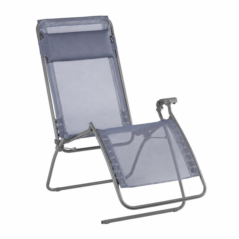 Șezlong pliant Lafuma MOBILIER R Clip Zero Gravity — defect, funcționează parțial: cotieră ruptă (stare: vezi fotografia nr. 2)