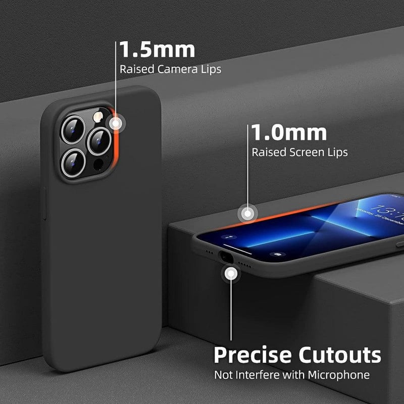 iPhone 13 Pro Fekete Ultravékony Ütésálló Szilikon Védőtok