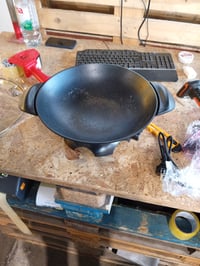 Wok electric DOMO 5 litri, cu capac de sticlă și strat antiaderent, 2200 W – capac ușor lovit, vopsea sărită (stare: vezi a 2-a imagine) 2